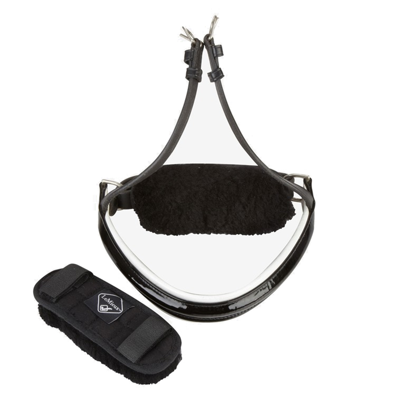 LeMieux Merino Noseband Protector - Black-1